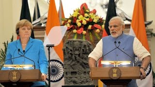 Angela Merkel with Modi