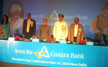 Pranab Mukherjee at the Canara Bank's Founders Day