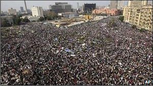 Protestors at Tahrir square