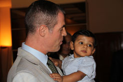 French Ambassador to India Jérôme Bonnafont with Nandita Das' son