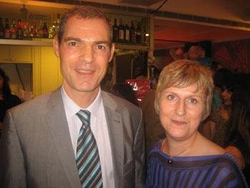 French Ambassador J&eacute;r&ocirc;me Bonnafont with Director of Atout France India Catherine Oden