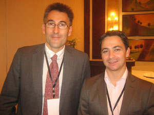 Franck Delhaye, Director of Lourdes Tourism, with Antoine Burnet, Marketing and Sales Manager for Destination Chamonix