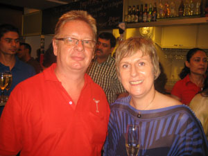 Director of Atout France India Catherine Oden with Jerome Cousim, Kitchen Manager and owner of P'tit Bar