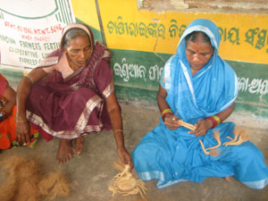 Women of Self Help Group at village Siula in Orissa