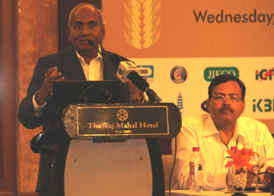 Dr U S Awasthi addressing a press conference