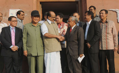 A delegation of Indonesian National Logistic Agency (BULOG) called on the Minister of State (Independent Charge) for Consumer Affairs, Food and Public Distribution, Professor K.V. Thomas, in New Delhi on November 2, 2011.