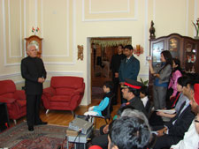 Ambassador Ashok Sajjanhar addressing the gathering