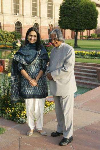 President Kalam with Kiran Choudhary
