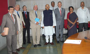 The members of a French delegation called on the Chairman of the Standing Committee on Defence Satpal Maharaj in Parliament House on September 23