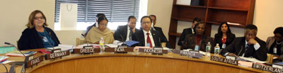 Lok Sabha Speaker Meira Kumar at the second meeting of the Preparatory Committee of Speakers of Parliaments organized by the Inter-Parliamentary Union at the United Nations in New York on November 16
