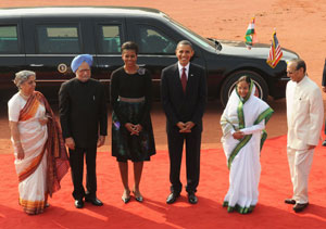 Obama at Rashtrapati Bhavan