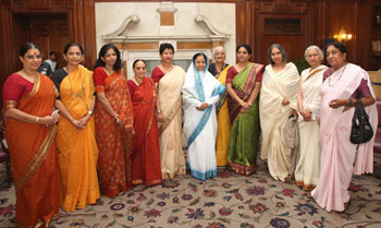 President Pratibha Patil with eminent women
