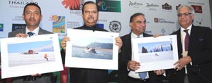 Union Minister for Tourism Subodh Kant Sahai releasing the calendar at the inauguration of the SATTE Travel and Tourism Exchange, in New Delhi on January 28, 2011