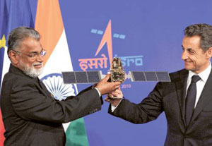 Sarkozy at ISRO