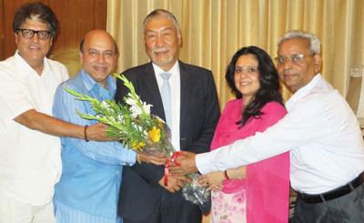 Delhi study Group President Vijay Jolly and team with Bhutan Ambassador in India 